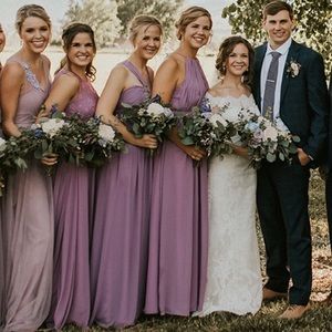 Azazie Bridesmaid Dress Size 6 Lavender/Orchid